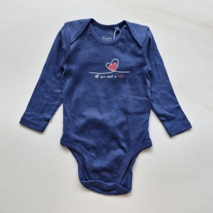 بادی آستین بلند قلب سرمه ای لوپیلو