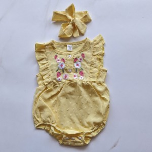 بادی مجلسی گلدوزی و هدبند زرد