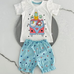 تیشرت شلوارک کاکتوس شیری وچیون kids