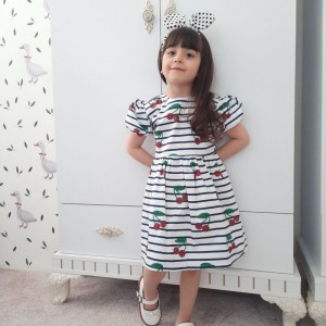 پیراهن آستین پفی گیلاس kids