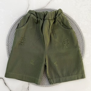 شلوارک کتان سبز kids