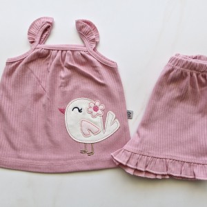 تاپ و شلوارک جوجه صورتی وچیون