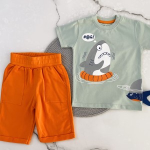 تیشرت شلوارک کوسه سبز وچیون kids