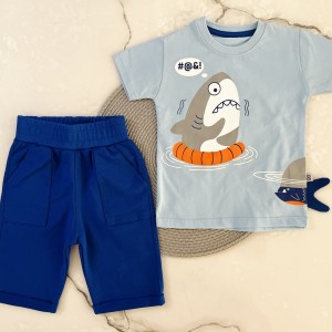 تیشرت شلوارک کوسه آبی وچیون kids