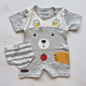 رامپر و دستمال گردن خرس طوسی چیاکو