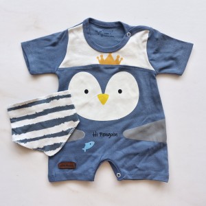 رامپر و دستمال گردن پنگوئن آبی تیره چیاکو