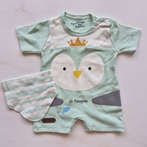 رامپر و دستمال گردن پنگوئن سبزآبی چیاکو