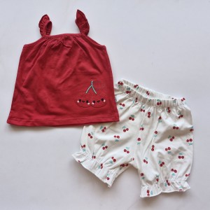 تاپ و شلوارک گیلاس قرمز وچیون