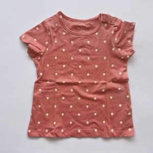 تیشرت خالخالی گلبهی لوپیلو