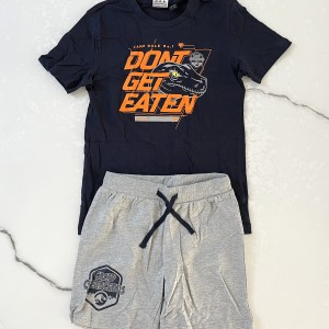 تیشرت و شلوارک دایناسور سرمه ای kids