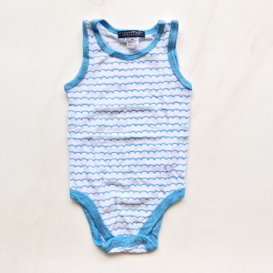 بادی رکابی سوزنی راه راه آبی لوپیلو