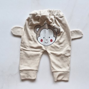 شلوار گوشدار میمون کرمی