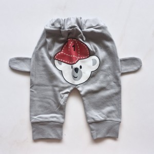 شلوار گوشدار خرس طوسی