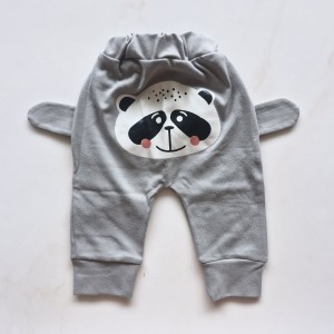 شلوار گوشدار پاندا طوسی