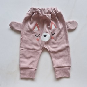 شلوار گوشدار گربه صورتی