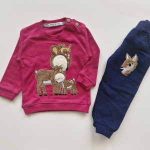 بلوز و شلوار آهو سرخابی آنیل