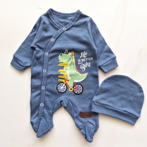 سرهمی و کلاه کروکودیل آبی تیره چیاکو