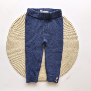 شلوار بافت سرمه ای لوپیلو