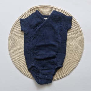 بادی موسلین آستین کوتاه سرمه ای لوپیلو