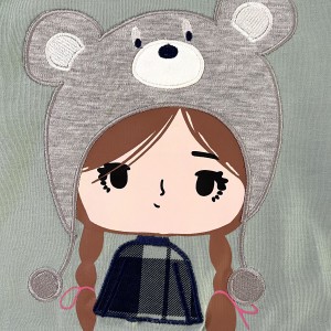 بلوز شلوار دختر کلاهدار سبز وچیون kids