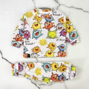 ست بلوز شلوار راحتی کبریتی هیولا kids