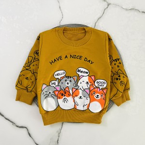 بلوز دورس گربه های خوشحال خردلی kids