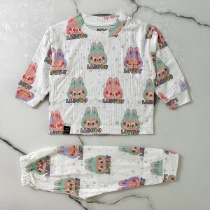 ست بلوز شلوار راحتی کبریتی لبوبو kids