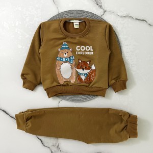 ست اقتصادی دورس دوستان قهوه ای kids