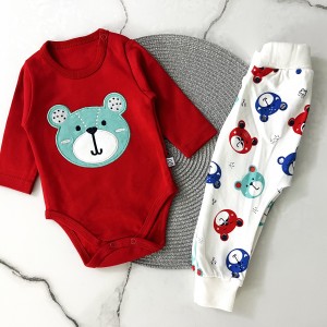 بادی شلوار خرس قرمز وچیون