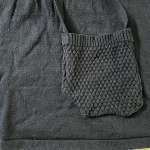 پیراهن بافت سرمه ای کیف دار لوپیلو  kids