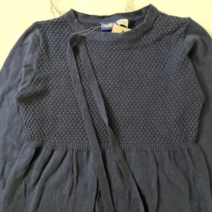 پیراهن بافت سرمه ای کیف دار لوپیلو  kids