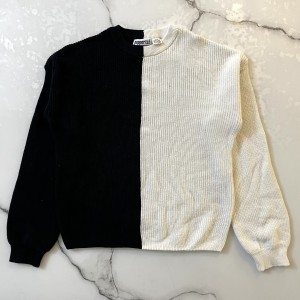 بلوز کوتاه بافت سفید سیاه پپرتز kids