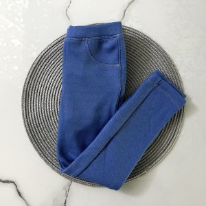 شلوار لگ داخل مخمل آبی لوپیلو kids