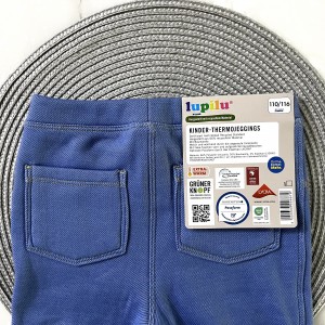 شلوار لگ داخل مخمل آبی لوپیلو kids