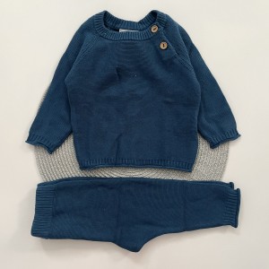 بلوز شلوار بافت سرمه ای Lily&Dan