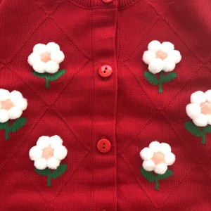 ژاکت گل گلی قرمز kids