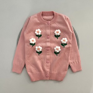 ژاکت گل گلی صورتی kids