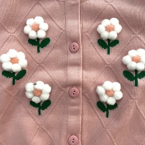 ژاکت گل گلی صورتی kids