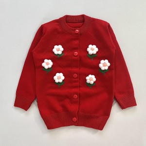 ژاکت گل گلی قرمز kids