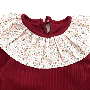 بلوز شلوار یلدایی یقه گل گلی kids