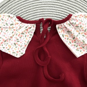 بلوز شلوار یلدایی یقه گل گلی kids