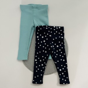 شلوار لگ داخل مخمل سبزآبی ستاره Lily&Dan