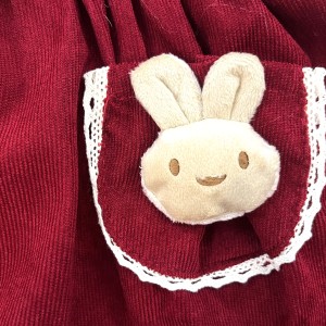 پیراهن یلدایی مخمل کبریتی خرگوش kids