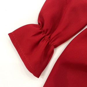 پیراهن یلدایی قرمز گل بابونه kids