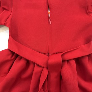 پیراهن یلدایی قرمز گل بابونه kids