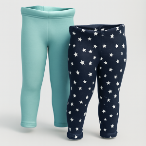 شلوار لگ داخل مخمل سبزآبی ستاره Lily&Dan