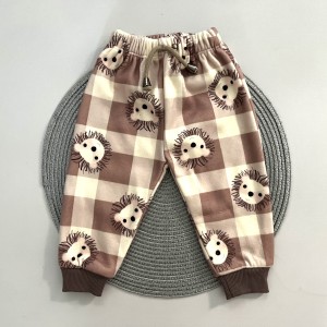 شلوار فوتر چهارخونه شیر امیر کوچولو