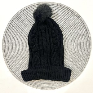 کلاه بافت مشکی kids