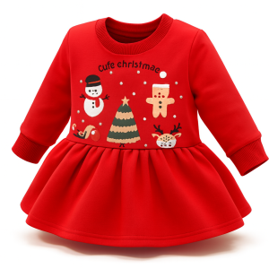 پیراهن دورس قرمز کریسمس  kids