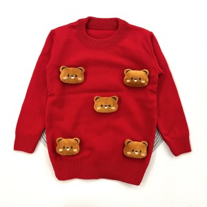 بلوز بافت یلدایی تدی قرمز kids